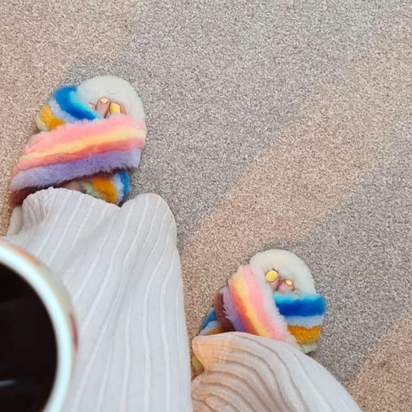 EMU Australia by Anthropologie Mayberry Rainbow Sheepskin Slipper in Multicolor - Picture 14 of 16